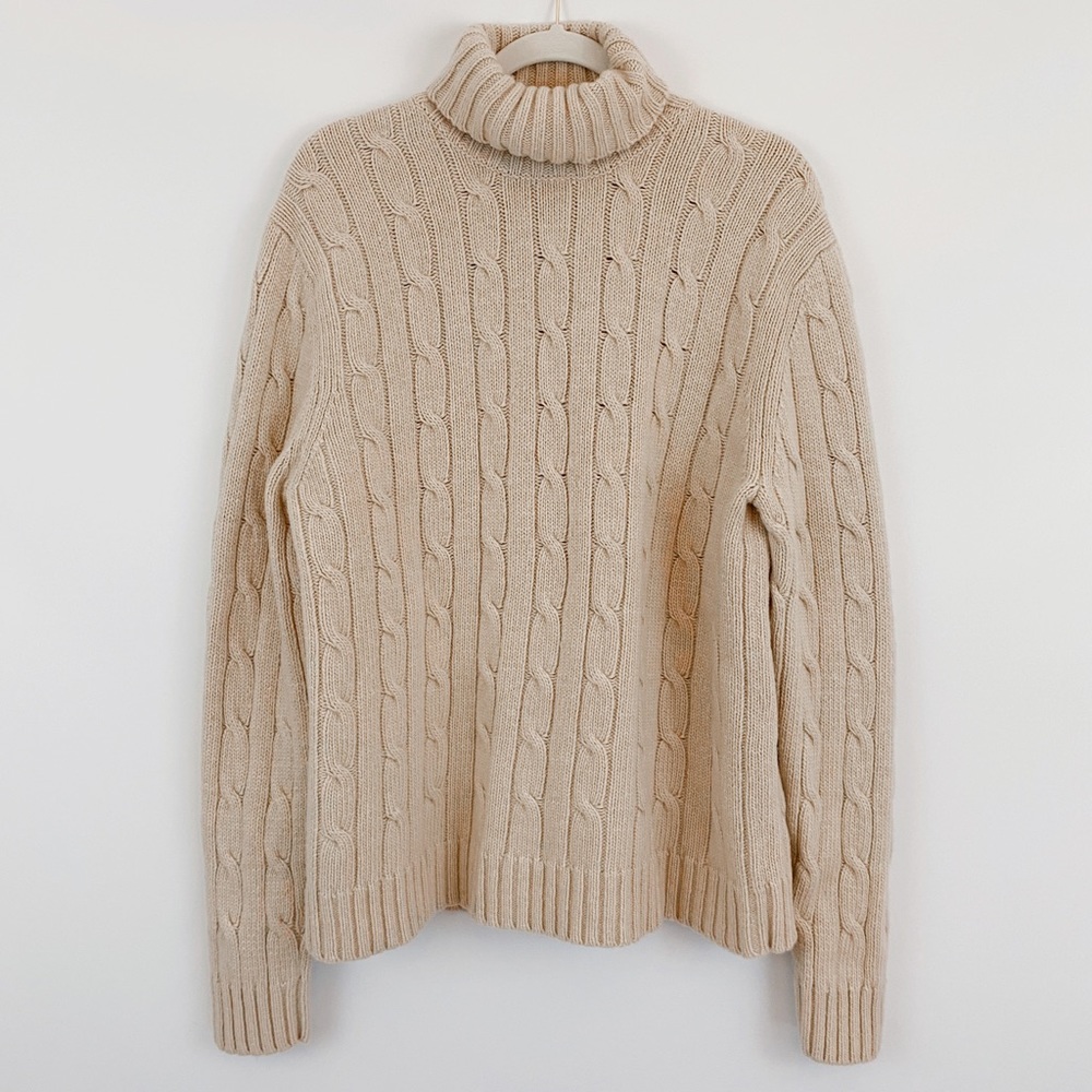 Banana Republic Cable Knit Wool Cashmere Sweater